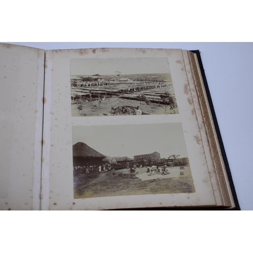 159 - PHOTOGRAPH ALBUM: AFRICAN COFFEE PLANTATIONS: unusual album of 36 albumen print photographs cir... 