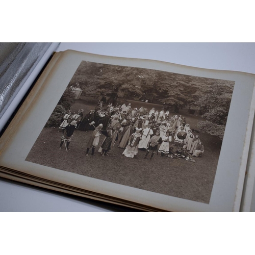 160 - PHOTOGRAPH ALBUM: HISTORICAL PAGEANT: late Victorian album of approx 60 photographs depicting histor... 