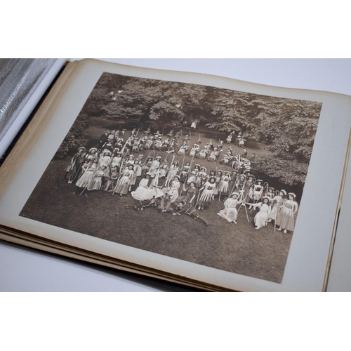 160 - PHOTOGRAPH ALBUM: HISTORICAL PAGEANT: late Victorian album of approx 60 photographs depicting histor... 