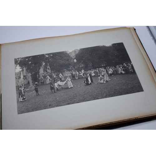 160 - PHOTOGRAPH ALBUM: HISTORICAL PAGEANT: late Victorian album of approx 60 photographs depicting histor... 