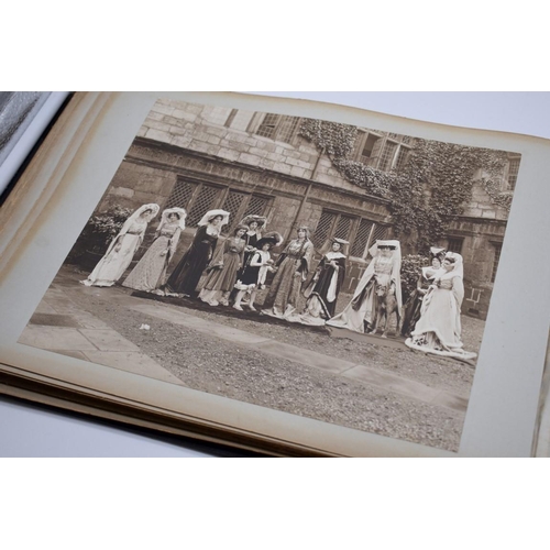 160 - PHOTOGRAPH ALBUM: HISTORICAL PAGEANT: late Victorian album of approx 60 photographs depicting histor... 