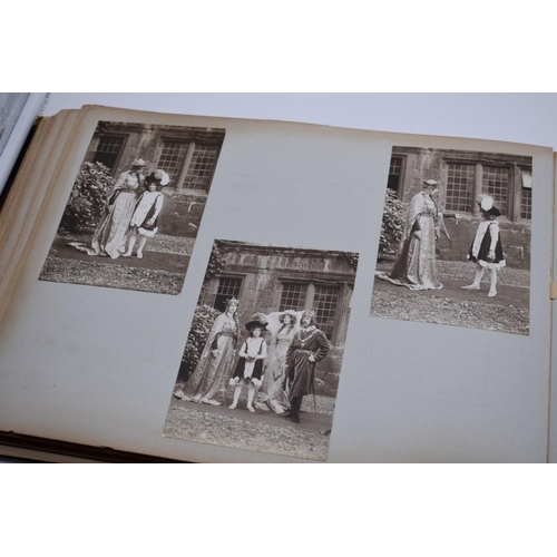 160 - PHOTOGRAPH ALBUM: HISTORICAL PAGEANT: late Victorian album of approx 60 photographs depicting histor... 