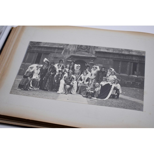 160 - PHOTOGRAPH ALBUM: HISTORICAL PAGEANT: late Victorian album of approx 60 photographs depicting histor... 