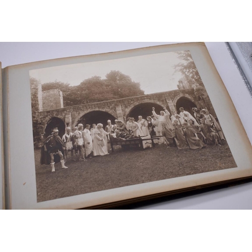 160 - PHOTOGRAPH ALBUM: HISTORICAL PAGEANT: late Victorian album of approx 60 photographs depicting histor... 