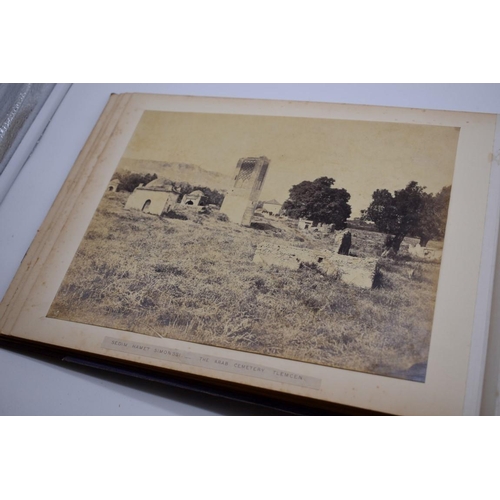 161 - PHOTOGRAPH ALBUM: NORTH AFRICA: large 19thc album containing approx 55 albumen print photographs, No... 