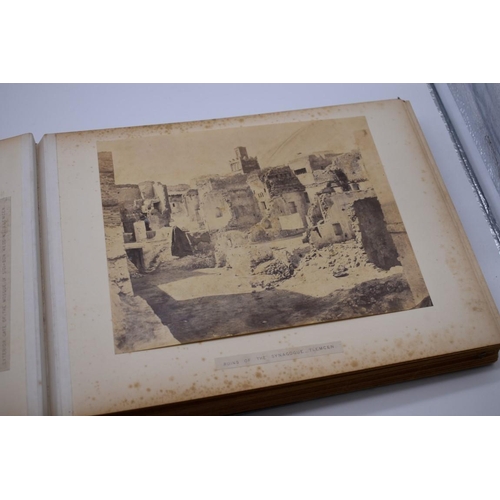 161 - PHOTOGRAPH ALBUM: NORTH AFRICA: large 19thc album containing approx 55 albumen print photographs, No... 