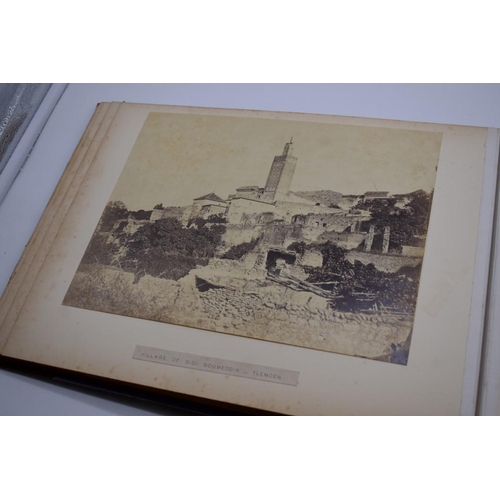 161 - PHOTOGRAPH ALBUM: NORTH AFRICA: large 19thc album containing approx 55 albumen print photographs, No... 