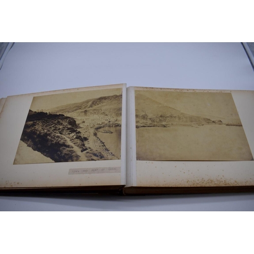 161 - PHOTOGRAPH ALBUM: NORTH AFRICA: large 19thc album containing approx 55 albumen print photographs, No... 