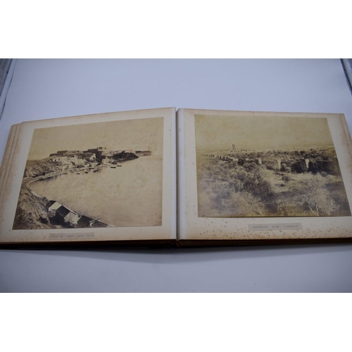 161 - PHOTOGRAPH ALBUM: NORTH AFRICA: large 19thc album containing approx 55 albumen print photographs, No... 