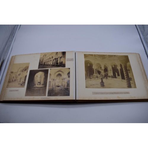 161 - PHOTOGRAPH ALBUM: NORTH AFRICA: large 19thc album containing approx 55 albumen print photographs, No... 