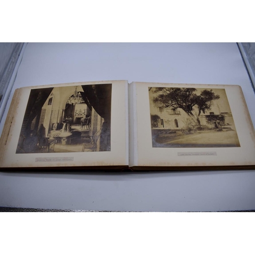 161 - PHOTOGRAPH ALBUM: NORTH AFRICA: large 19thc album containing approx 55 albumen print photographs, No... 