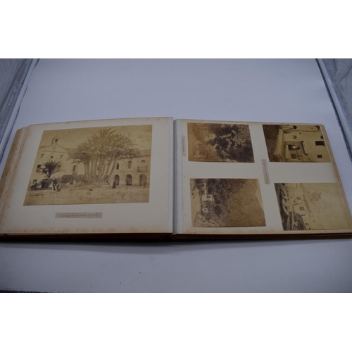 161 - PHOTOGRAPH ALBUM: NORTH AFRICA: large 19thc album containing approx 55 albumen print photographs, No... 