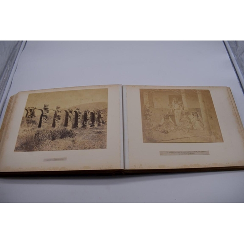 161 - PHOTOGRAPH ALBUM: NORTH AFRICA: large 19thc album containing approx 55 albumen print photographs, No... 