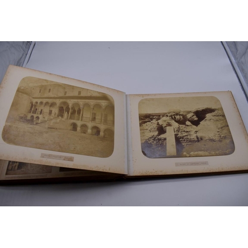 161 - PHOTOGRAPH ALBUM: NORTH AFRICA: large 19thc album containing approx 55 albumen print photographs, No... 