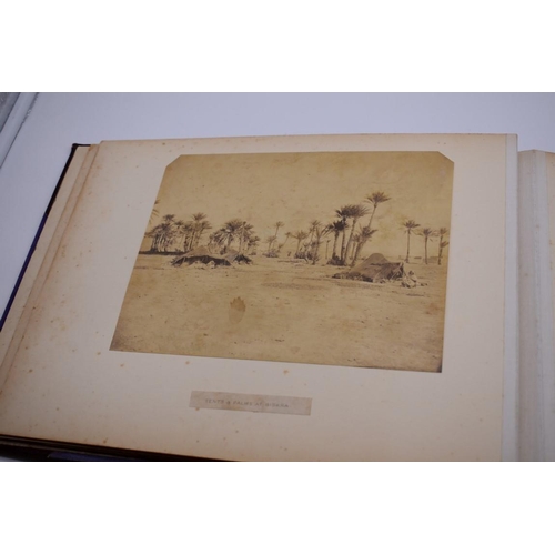 161 - PHOTOGRAPH ALBUM: NORTH AFRICA: large 19thc album containing approx 55 albumen print photographs, No... 