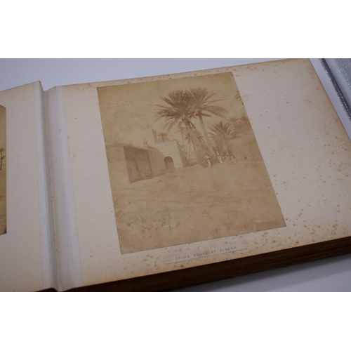 161 - PHOTOGRAPH ALBUM: NORTH AFRICA: large 19thc album containing approx 55 albumen print photographs, No... 