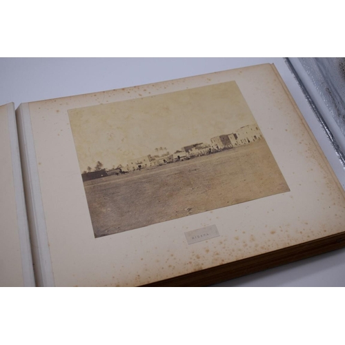 161 - PHOTOGRAPH ALBUM: NORTH AFRICA: large 19thc album containing approx 55 albumen print photographs, No... 