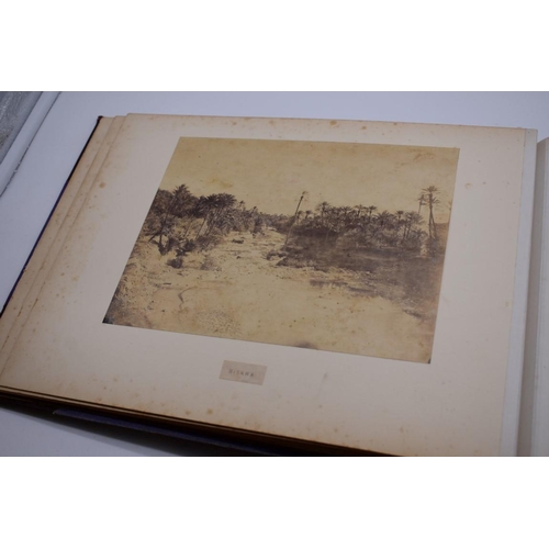 161 - PHOTOGRAPH ALBUM: NORTH AFRICA: large 19thc album containing approx 55 albumen print photographs, No... 