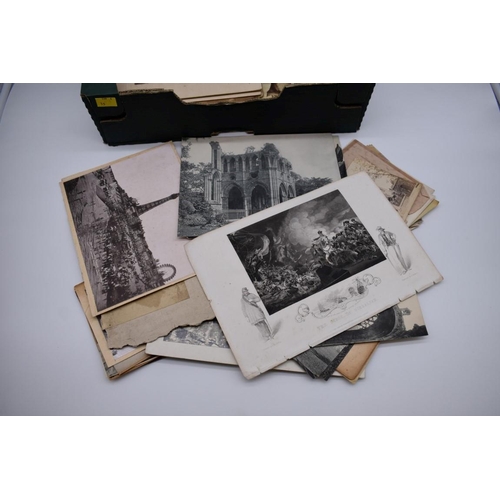 163 - A BOX, to include: 34 stereocards, approx 70 misc. photographs and an old school atlas. (Small ... 