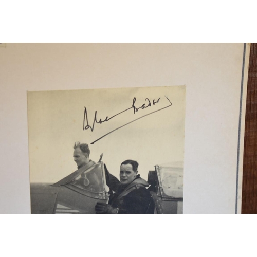 188 - DOUGLAS BADER: SIGNED PHOTOGRAPH: silver gelatine photograph of Bader in cockpit of spitfire, 1... 