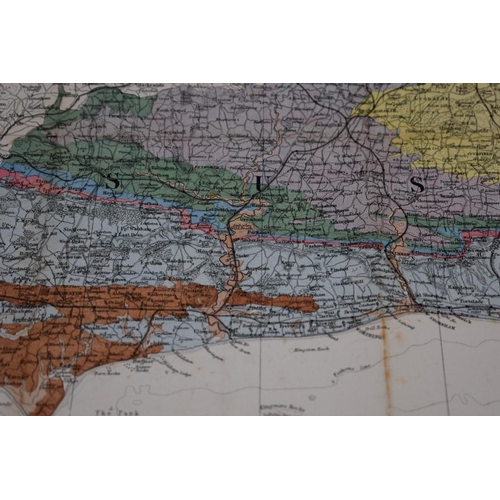 197 - GEOLOGY OF SUSSEX: TOPLEY (W, Esq): 'Geological Map of the County of Sussex...from the geologic... 