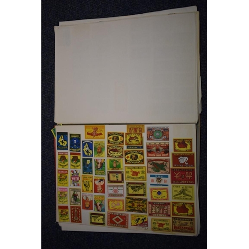 221 - MATCHBOX LABELS, TRADE CARDS, ETC: quantity in box inc. album of Typhoo Tea cards, various ciga... 