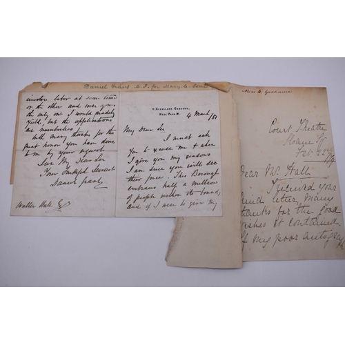 27 - MANUSCRIPTS: a quantity of letters and cut signatures, largely 19th century. (A bundle)... 