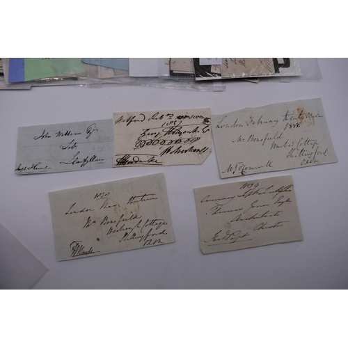 27 - MANUSCRIPTS: a quantity of letters and cut signatures, largely 19th century. (A bundle)... 