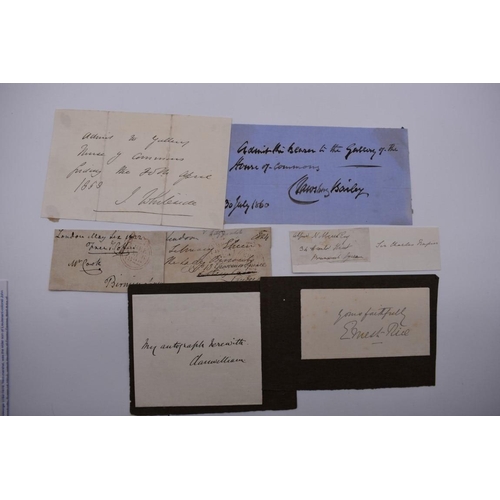 27 - MANUSCRIPTS: a quantity of letters and cut signatures, largely 19th century. (A bundle)... 