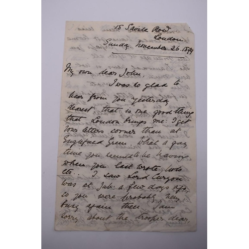 38 - LETTERS AND AUTOGRAPHS: collection of c.18 items, to include 5 line ALS from Gladstone, 10 Down... 