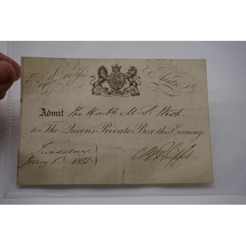 40 - DOCUMENTS AND EPHEMERA: collection of approx 11 items, to include: 1840 letter entire from a yo... 