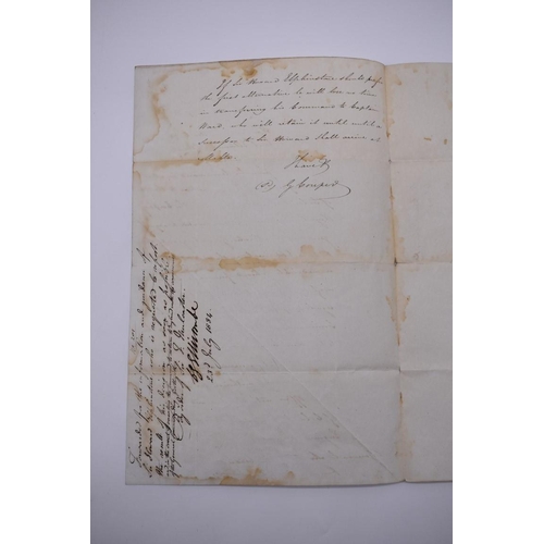 52 - NAVAL AND MILITARY DOCUMENTS: group of 8 manuscript documents, to include printed form with ent... 