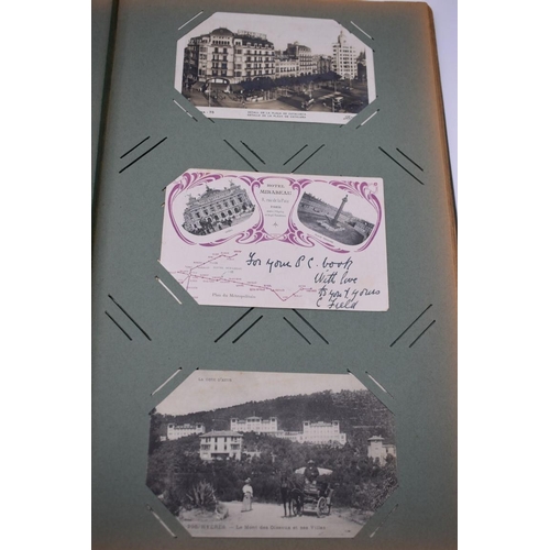 63 - POSTCARD ALBUM: LONDON: large earlier 20thc album containing approx 150 postcards, largely earl... 