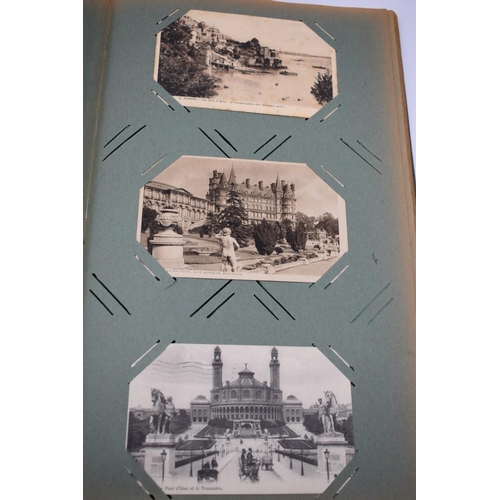 63 - POSTCARD ALBUM: LONDON: large earlier 20thc album containing approx 150 postcards, largely earl... 