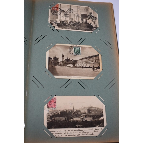 63 - POSTCARD ALBUM: LONDON: large earlier 20thc album containing approx 150 postcards, largely earl... 