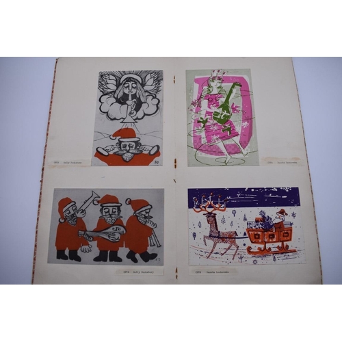 65 - CURWEN PRESS: GREETINGS CARD SAMPLE BOOK: Curwen Cards 1957, sample book containing 8 printed Christ... 