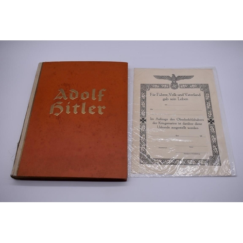 66 - ADOLF HITLER STICKER BOOK: 'Adolf Hitler Bilder Aus Den Laben Des Fuhrers...': Germany, Cigaretten-B... 