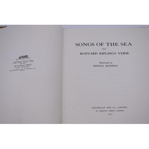 71 - INSCRIBED BY RUDYARD KIPLING: MAXWELL (Donald, illustrator): 'Songs of the Sea from Rudyard Kipling'... 