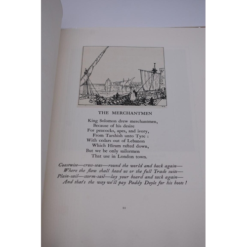 71 - INSCRIBED BY RUDYARD KIPLING: MAXWELL (Donald, illustrator): 'Songs of the Sea from Rudyard Kipling'... 