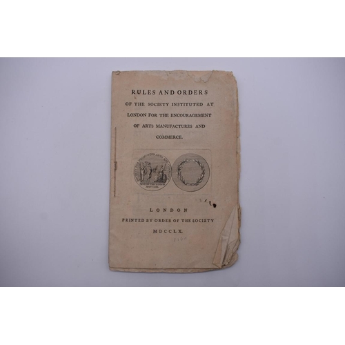 82 - ARTS MANUFACTURES AND COMMERCE: 'Rules and Orders of the Society Instituted at London for the E... 