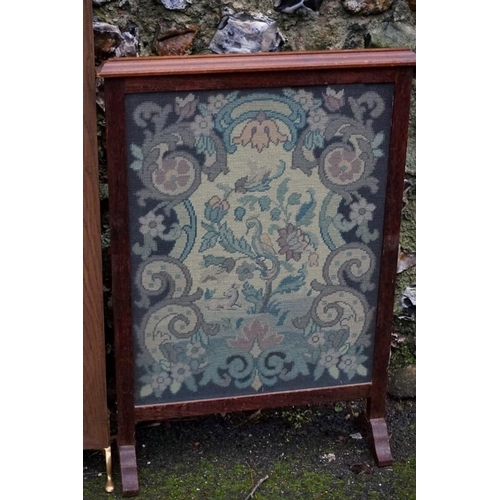 1001 - Two old firescreens, 115cm and 75.5cm high.Payment must be made in advance of collection which is st... 