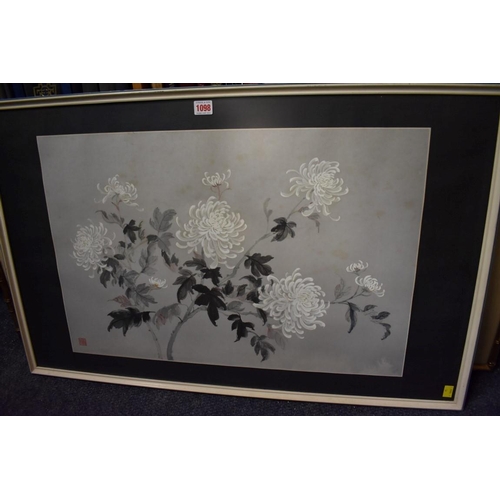 1098 - Chinese School, a collection of six various floral watercolours, largest 41 x 86cm. (6)... 