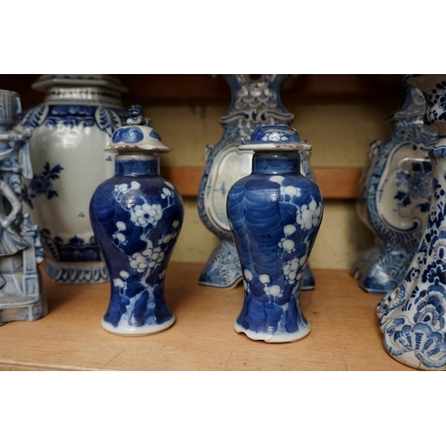 1126 - A mixed group of blue and white porcelain, to include: Dutch Delft. (18)