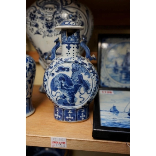 1126 - A mixed group of blue and white porcelain, to include: Dutch Delft. (18)