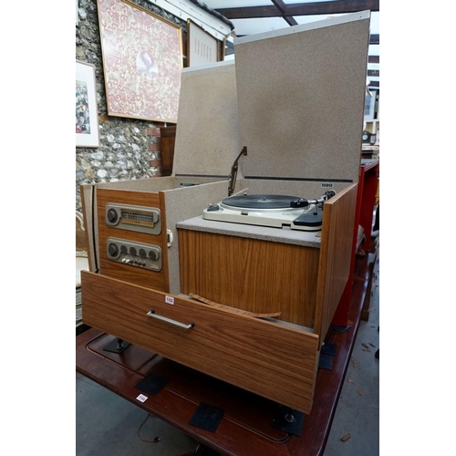 1153 - A vintage radiogram, with Quad ‘MC/S’ tuner; Quad ‘Acoustical’ pre-amp; and 'The Quad II' amplifier,... 