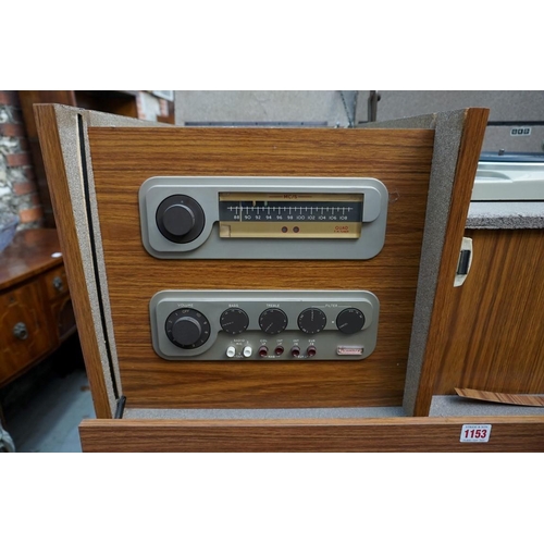 1153 - A vintage radiogram, with Quad ‘MC/S’ tuner; Quad ‘Acoustical’ pre-amp; and 'The Quad II' amplifier,... 