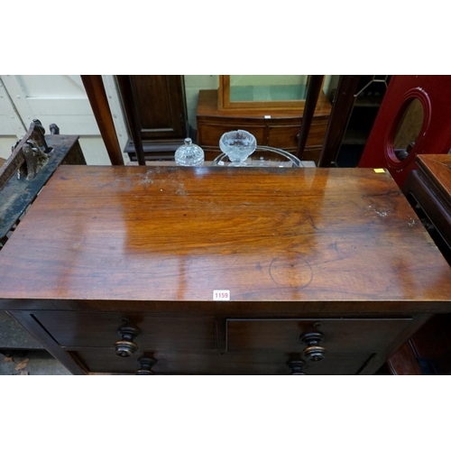 1159 - A Victorian mahogany chest of drawers, 96cm wide.