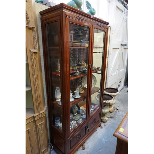 1173 - A Chinese hardwood display cabinet, 91.5cm wide.