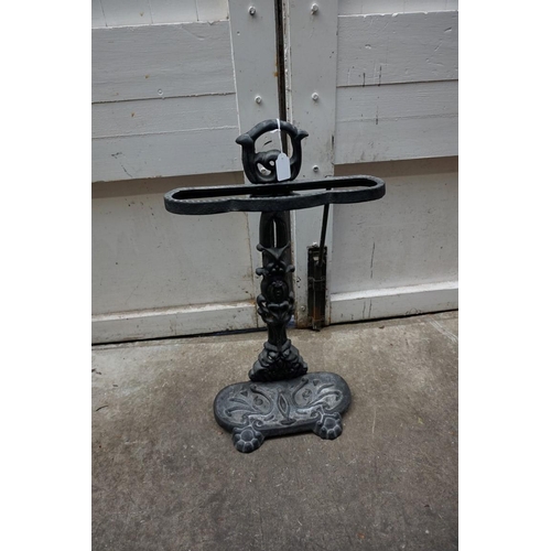 1198 - A cast iron stick stand.