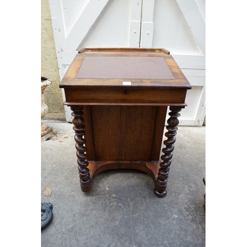 1203 - A Victorian rosewood Davenport, 52.5cm wide. 